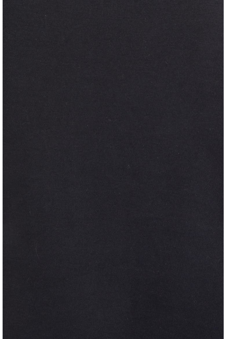 Sebani Asymmetric Raw Edge Cap Sleeve Cotton Blouse, Alternate, color, BLACK