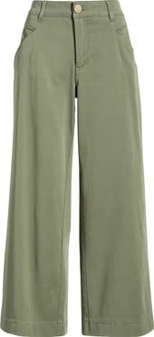 Wit & Wisdom Wyatt Skyrise Crop Wide Leg Twill Pants