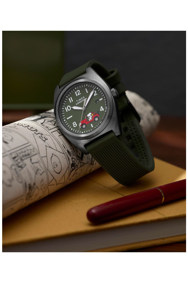 Peanuts® x Timex Expedition Snoopy Road Trip 39mm Silicone Strap
