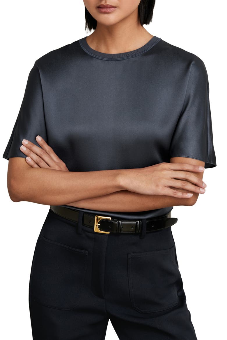 Lena Dolman Sleeve Silk Top, Main, color, BLUE