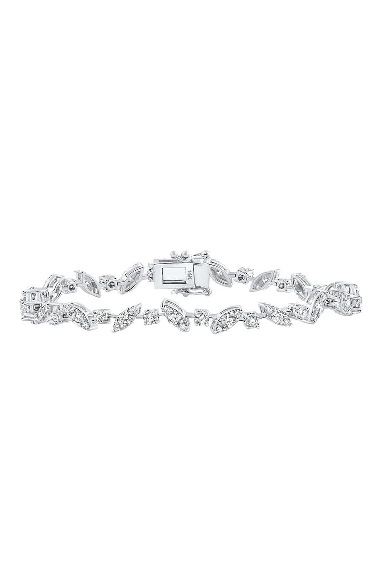 Bliss Diamond 3.70Ct 14k Gold Diamond Tennis Bracelet 7" Lab Grown, Alternate, color, 14K White Gold
