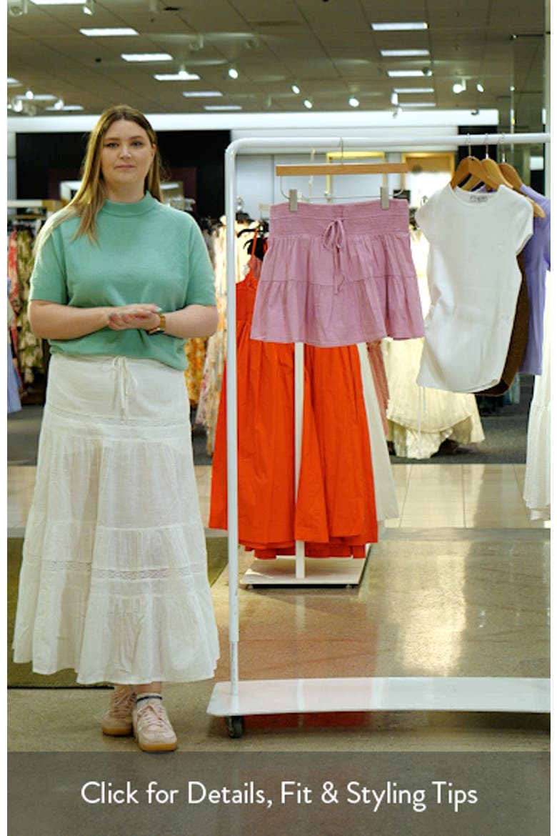 Smocked Waist Tiered Miniskort video