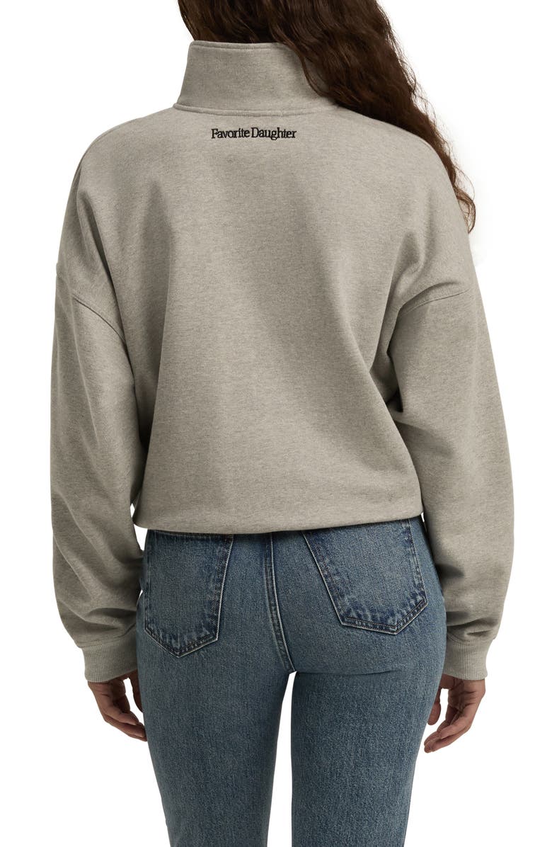 Favorite Daughter The Coaches Half-Zip Sweatshirt, Alternate, color, Heather Grey