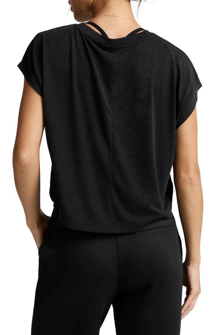 Studio Knit Crop T-Shirt, Alternate, color, BLACK