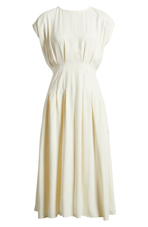 Nordstrom Pleated A-line Dress In Ivory Pristine