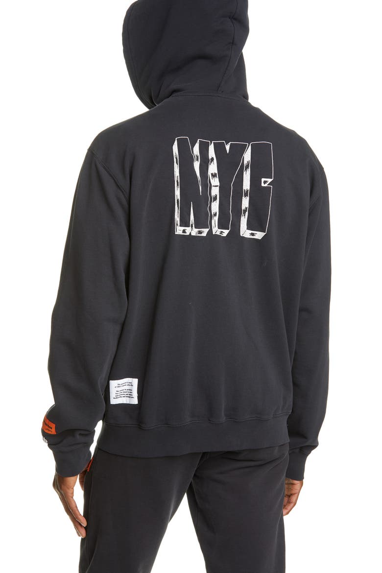 Contrast Pocket Zip Hoodie, Alternate, color, BLACK MULTI