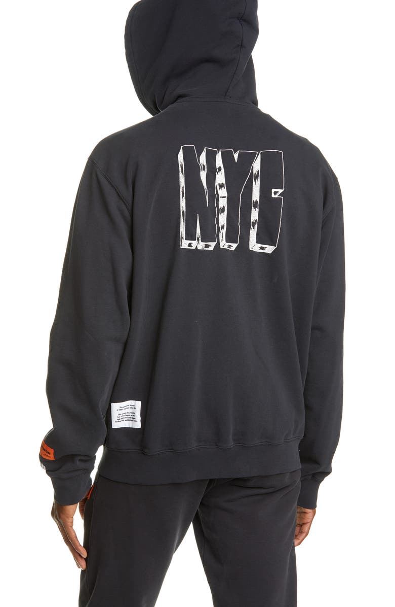 Heron Preston Contrast Pocket Zip Hoodie, Alternate, color, 