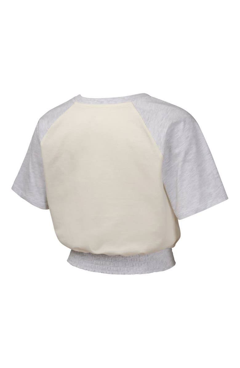 Outerstuff Girls Youth  Cream Chicago Cubs Curve Ball Fashion Raglan T-Shirt, Alternate, color, 
