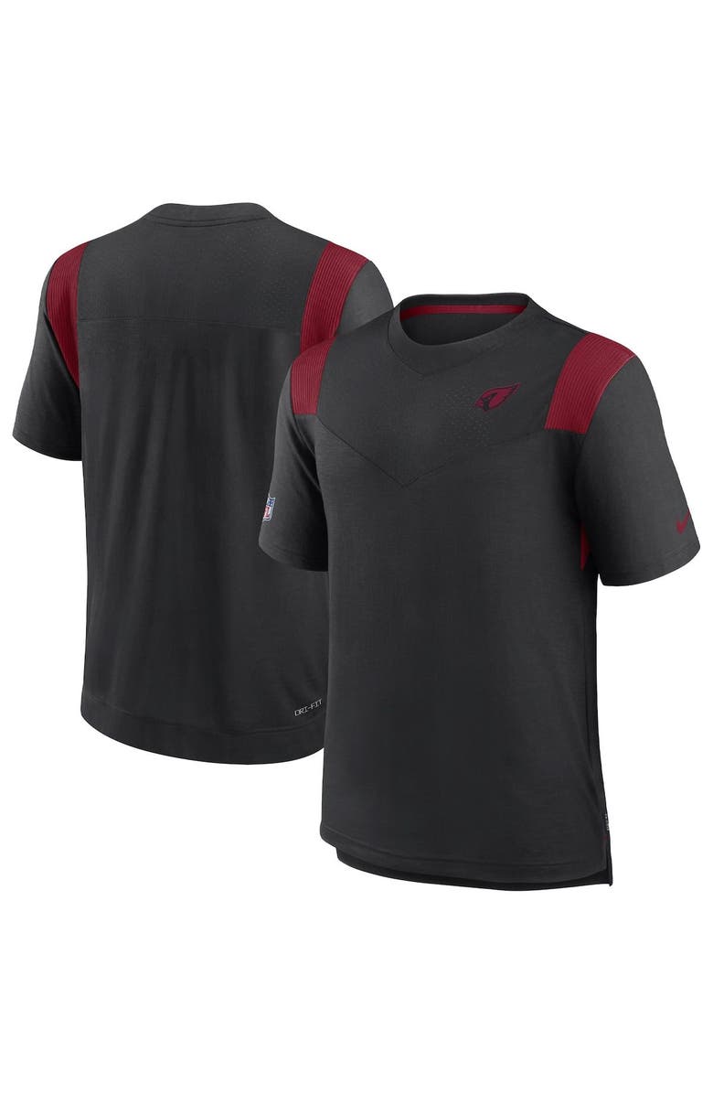 Nike Men's Nike Black Arizona Cardinals Sideline Tonal Logo Performance Player T-Shirt, Main, color, Black