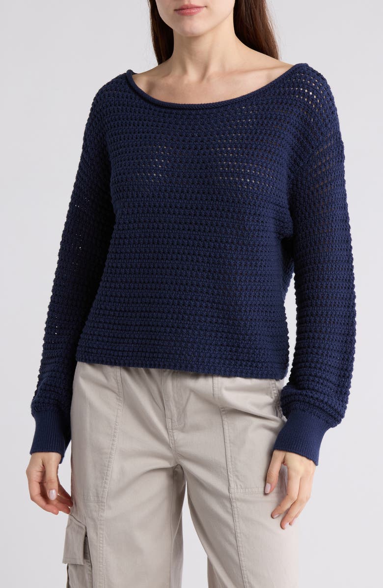 Abound Open Stitch Cotton Sweater, Main, color,