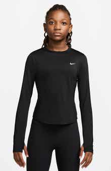 Kids' Dash Logo Dri-FIT Long Sleeve Graphic T-Shirt