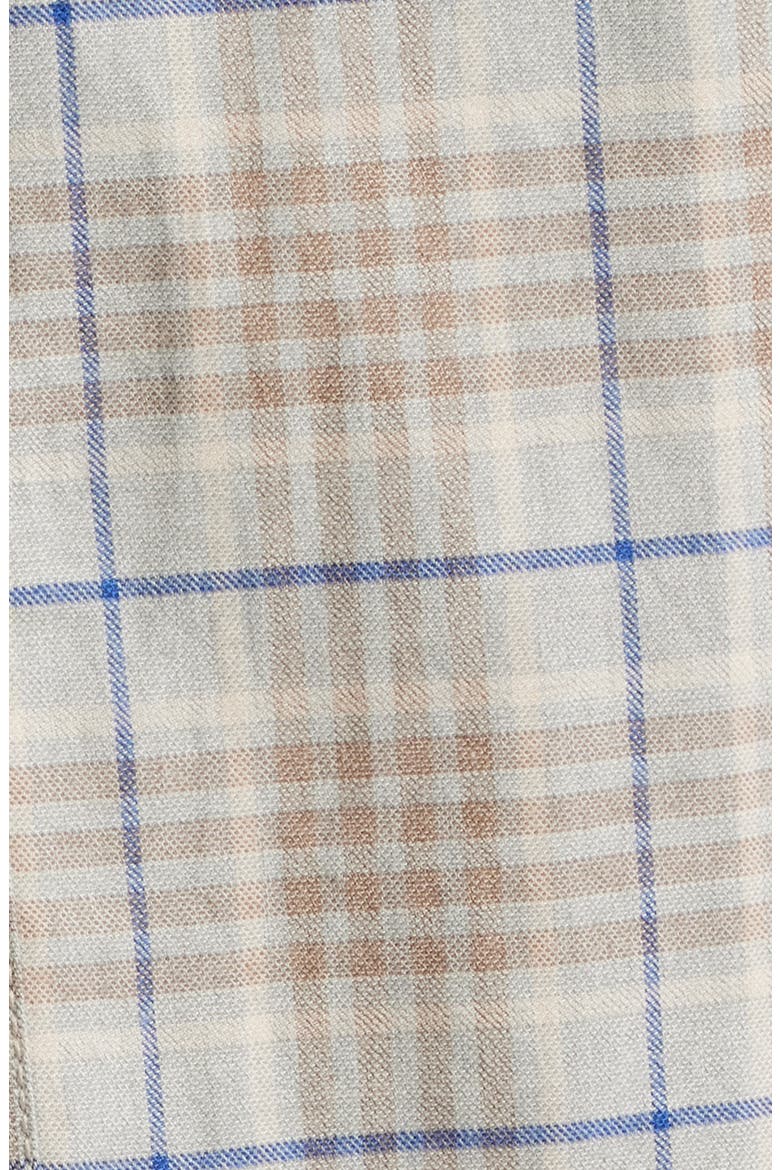 Espana Modern Fit Plaid Cotton Button-Up Shirt, Alternate, color, GREY