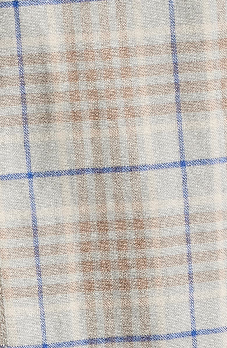 James Campbell Espana Modern Fit Plaid Cotton Button-Up Shirt, Alternate, color, Grey