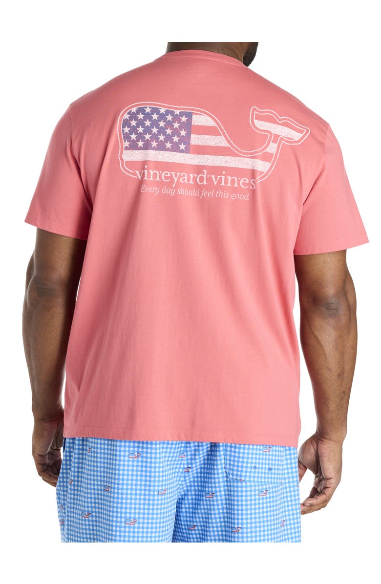 vineyard vines Big & Tall Flag Whale Pocket T-Shirt, Main, color, Lobster Reef
