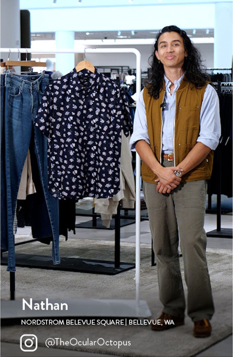 Mini Bouquet Floral Short Sleeve Button-Up Shirt, sales video thumbnail