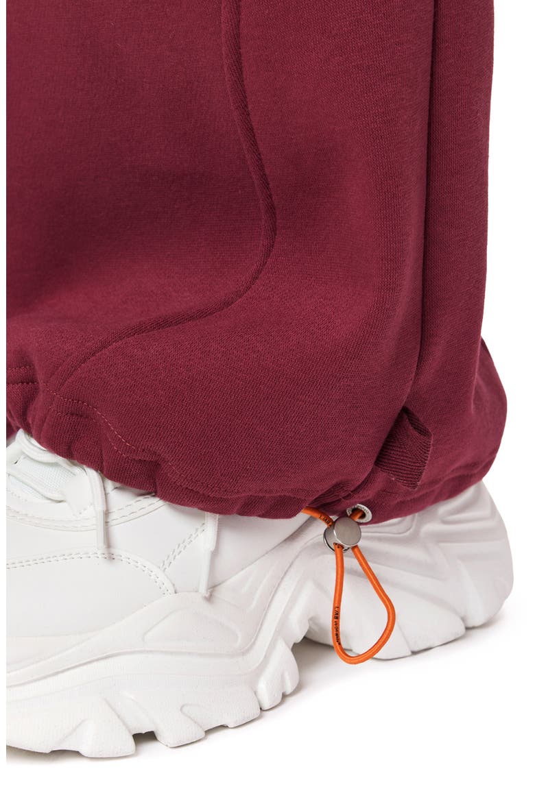 Bungee Wide Leg Sweatpants, Alternate, color, BURGUNDY