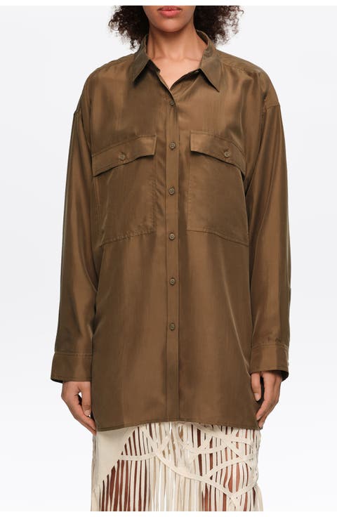 Oversize Silk Shirt