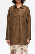 Bimba y Lola Oversize Silk Shirt