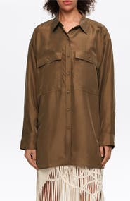 Bimba y Lola Oversize Silk Shirt