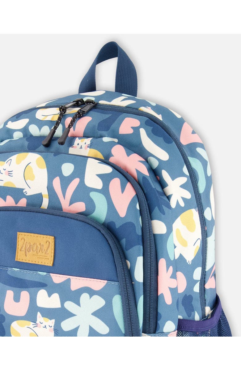 Deux par Deux Little Kids Backpack Cat, Alternate, color, Green