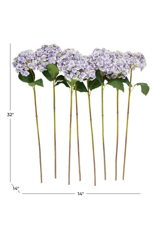 Sonoma Sage Home Set Of Eight Purple Hydrangea Artificial Flowers In Purple