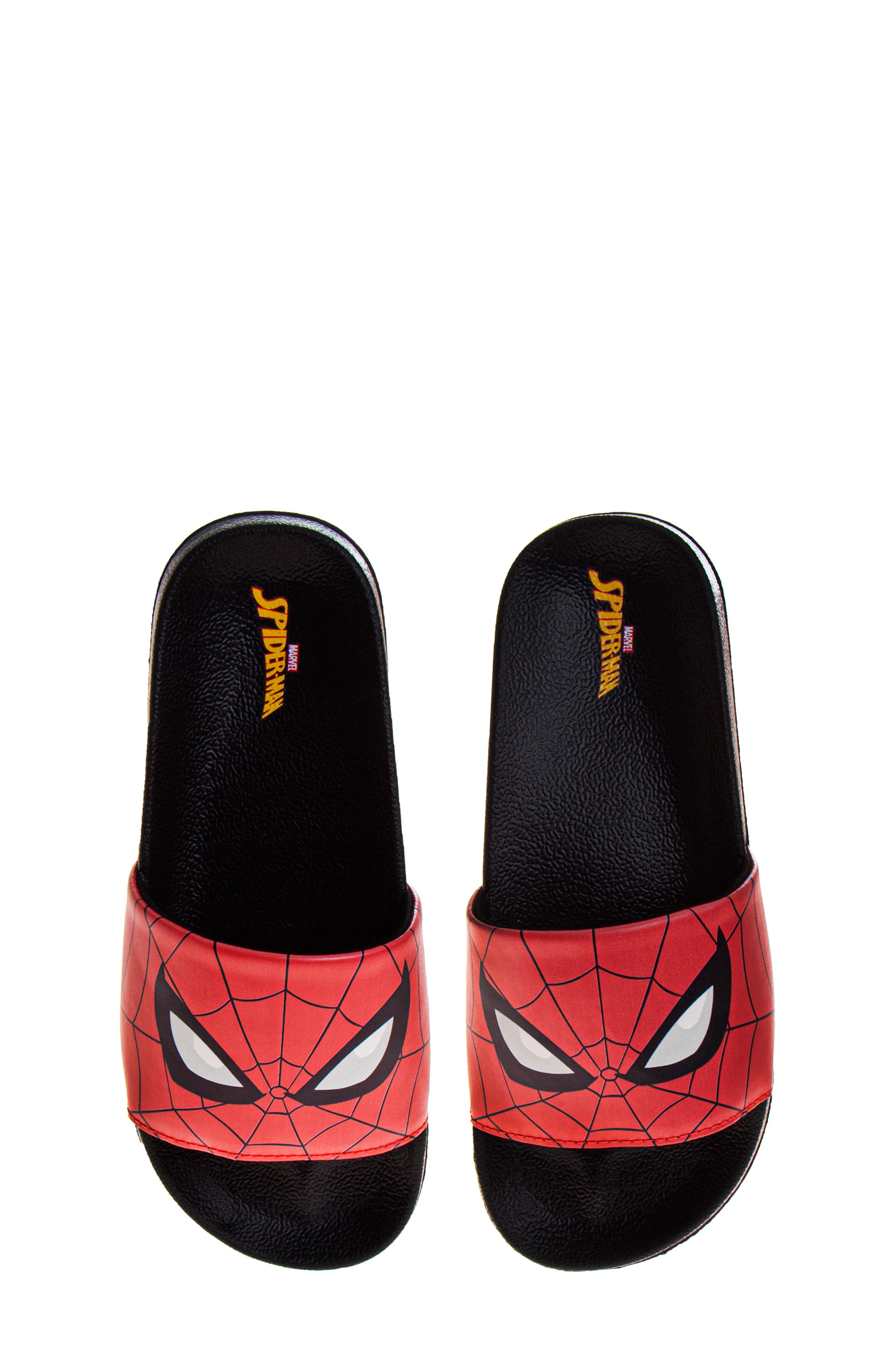 JOSMO x Marvel<sup>®</sup> Kids' Spider-Man Slide Sandal, Alternate, color, Black/Red