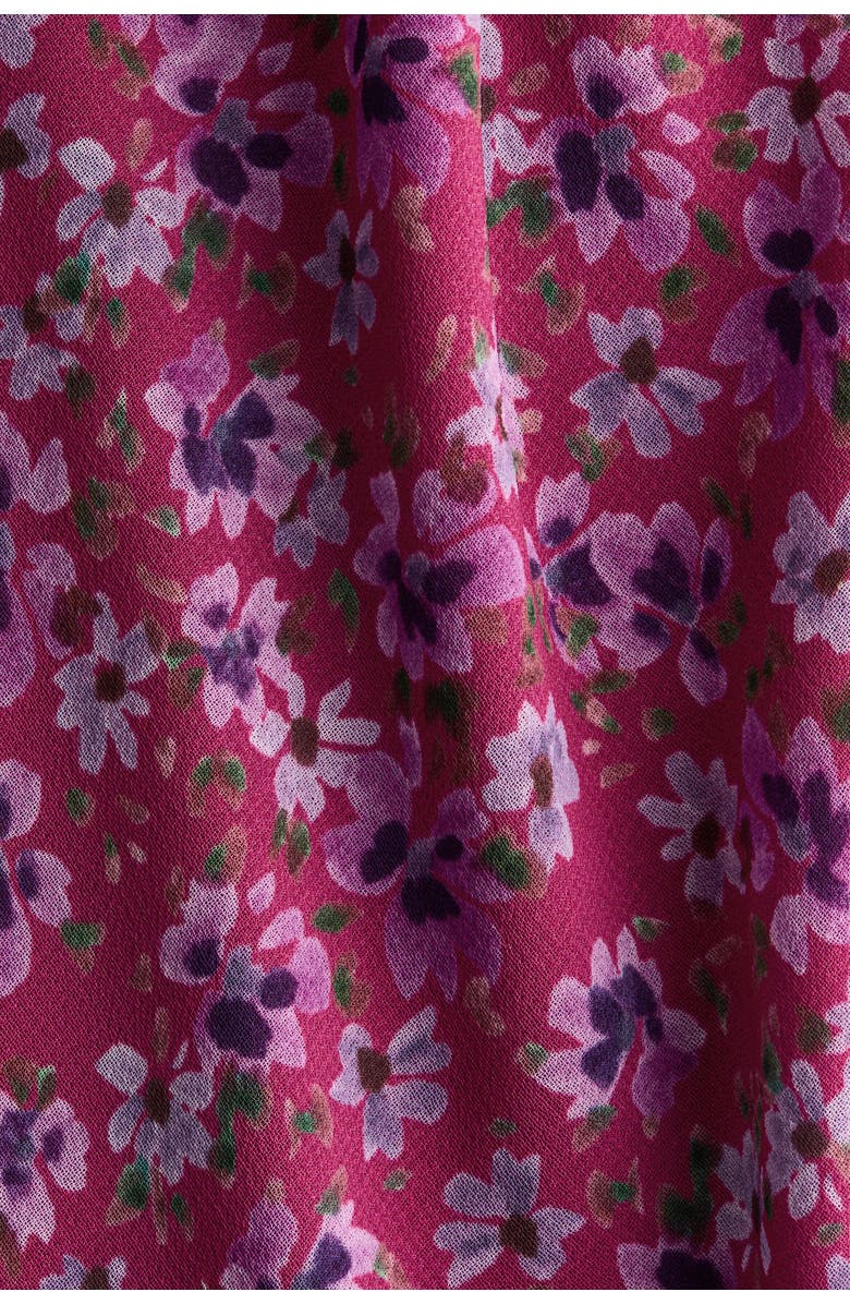 H&M Cowl-neck Tie-strap Dress, Alternate, color, Dark Pink/Floral