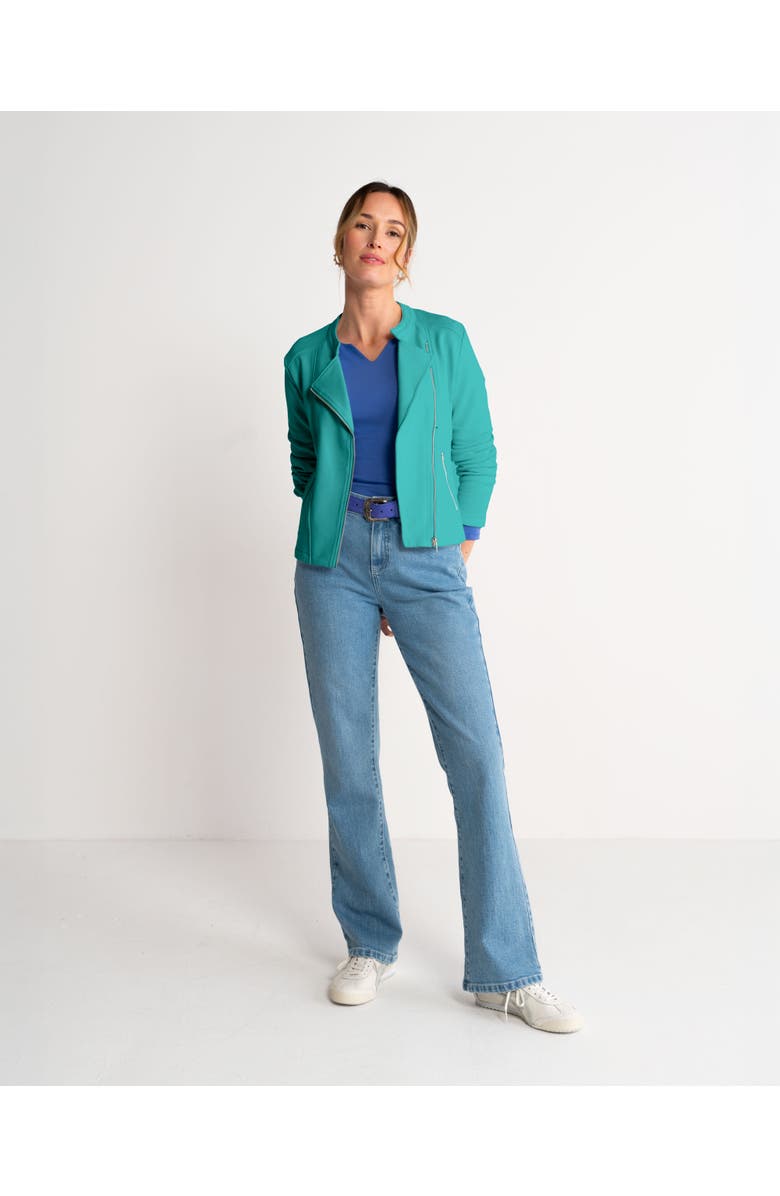 Kettlewell Sculpted Biker Jacket, Main, color, Sea Green
