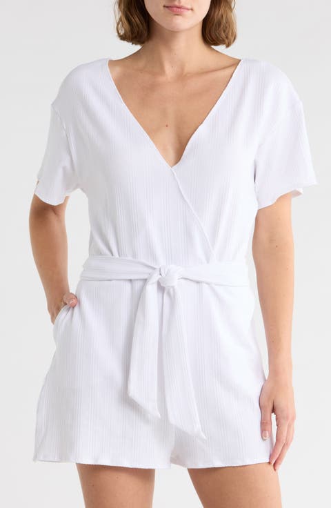 Ribbed Cover-Up Romper