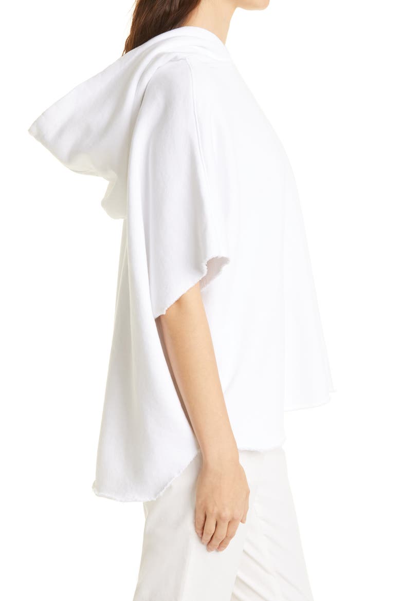 Hooded Capelet Sweatshirt, Alternate, color, WHITE