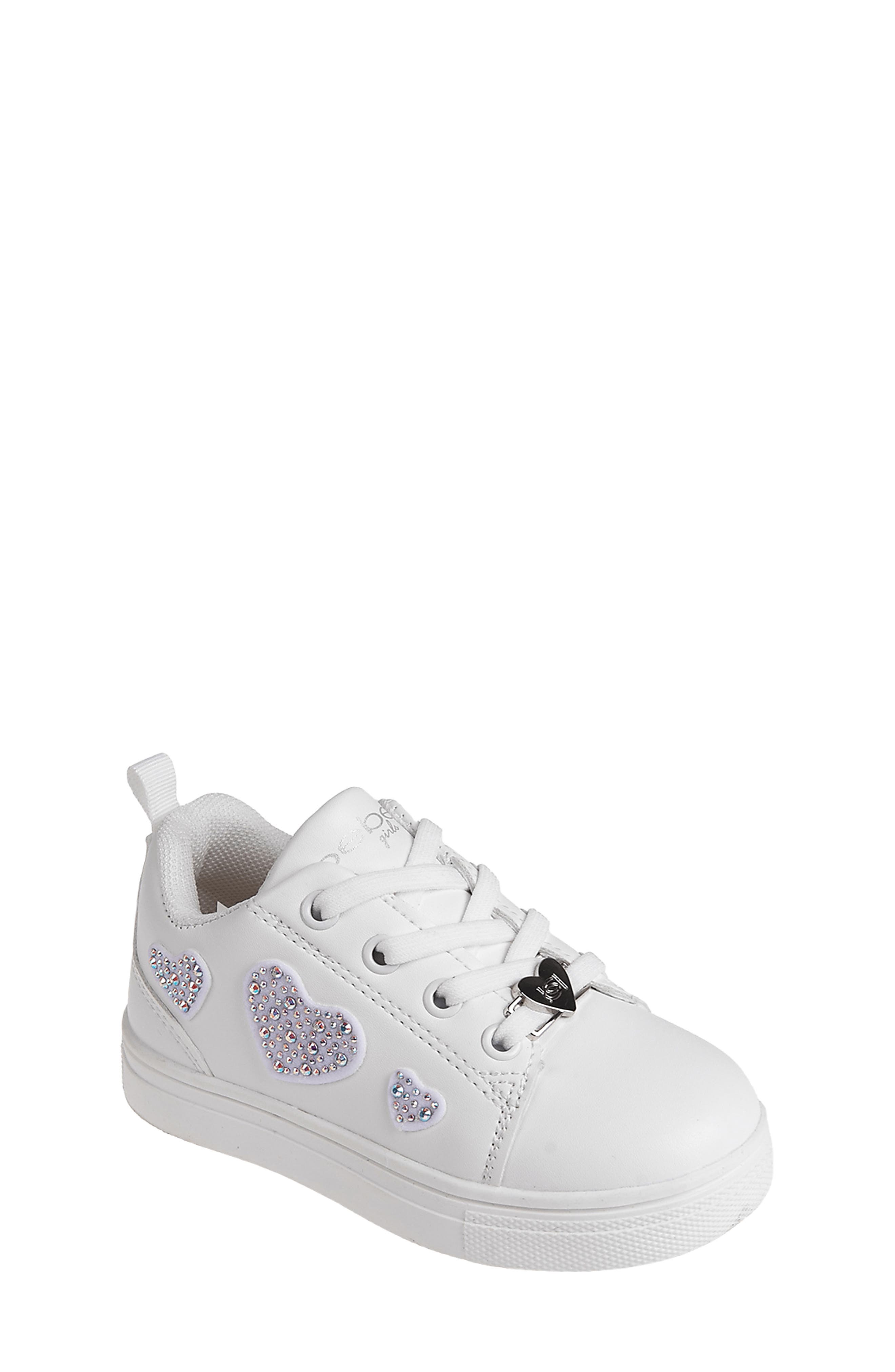 bebe Kids' Heart Sneaker, Main, color, 