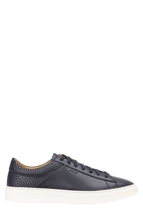 Kieran Woven Leather Low Top Sneaker (Men)