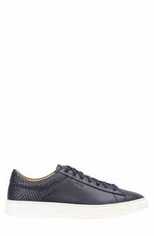 Kieran Woven Leather Low Top Sneaker