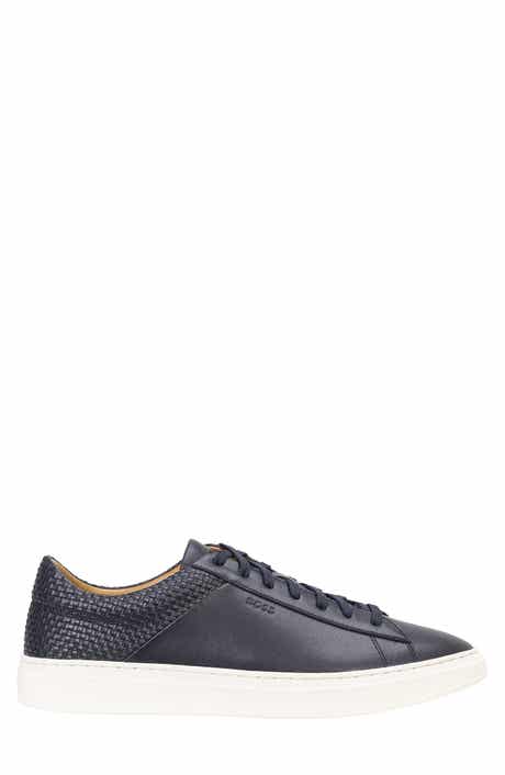 Kieran Woven Leather Low Top Sneaker