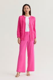 Ming Wang Heritage Tonal Textured Wave Knit Jacket