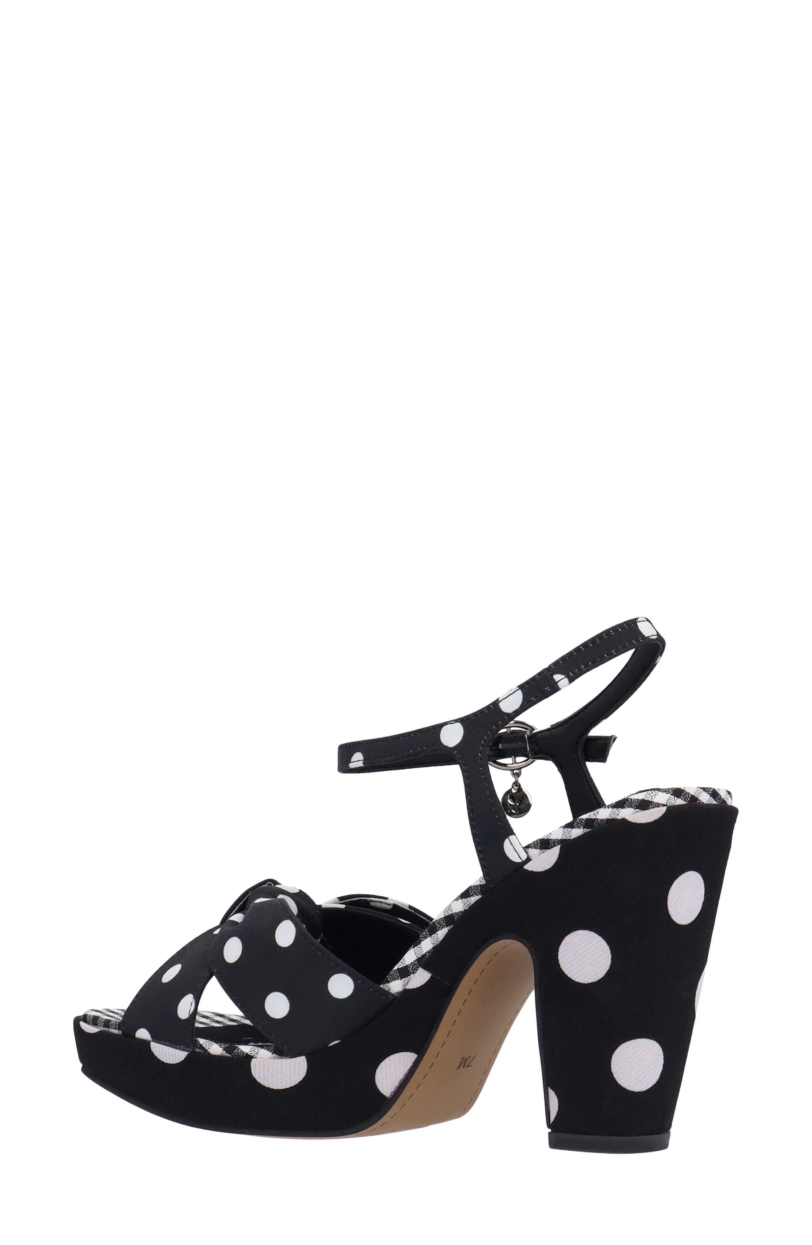 J. Reneé Burkett Platform Sandal, Alternate, color, Black/ White