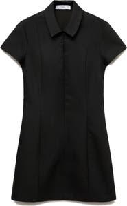 MANGO Zip Mini Shirtdress