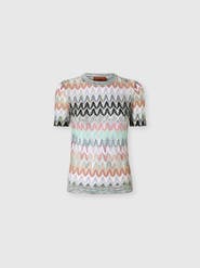 Missoni Cotton And Viscose Lamé Crewneck T-shirt With Lace Motif