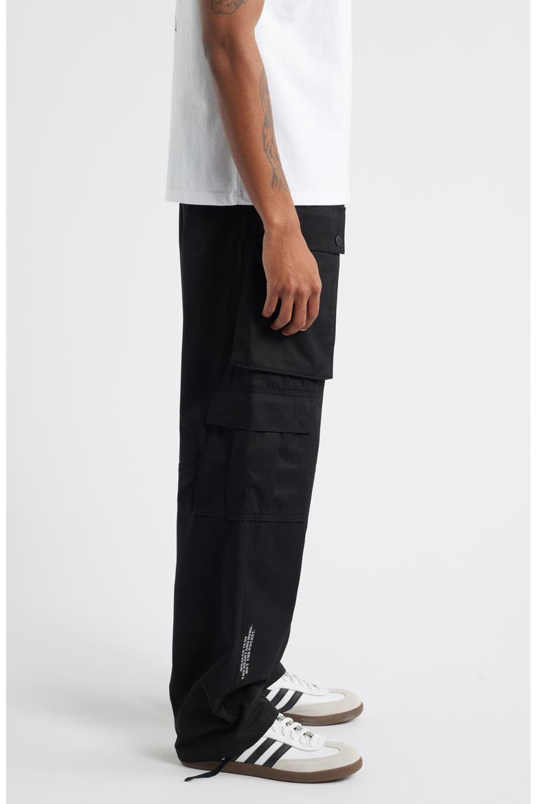 BB Thrusters Cotton Drawstring Cargo Pants, Alternate, color, BLACK