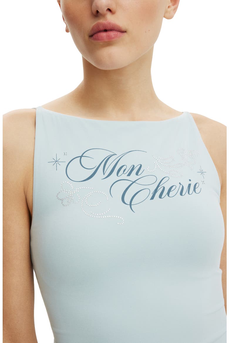 Women's The Graphic High Neck Tank, Alternate, color, Mon Cherie  Iced Marine