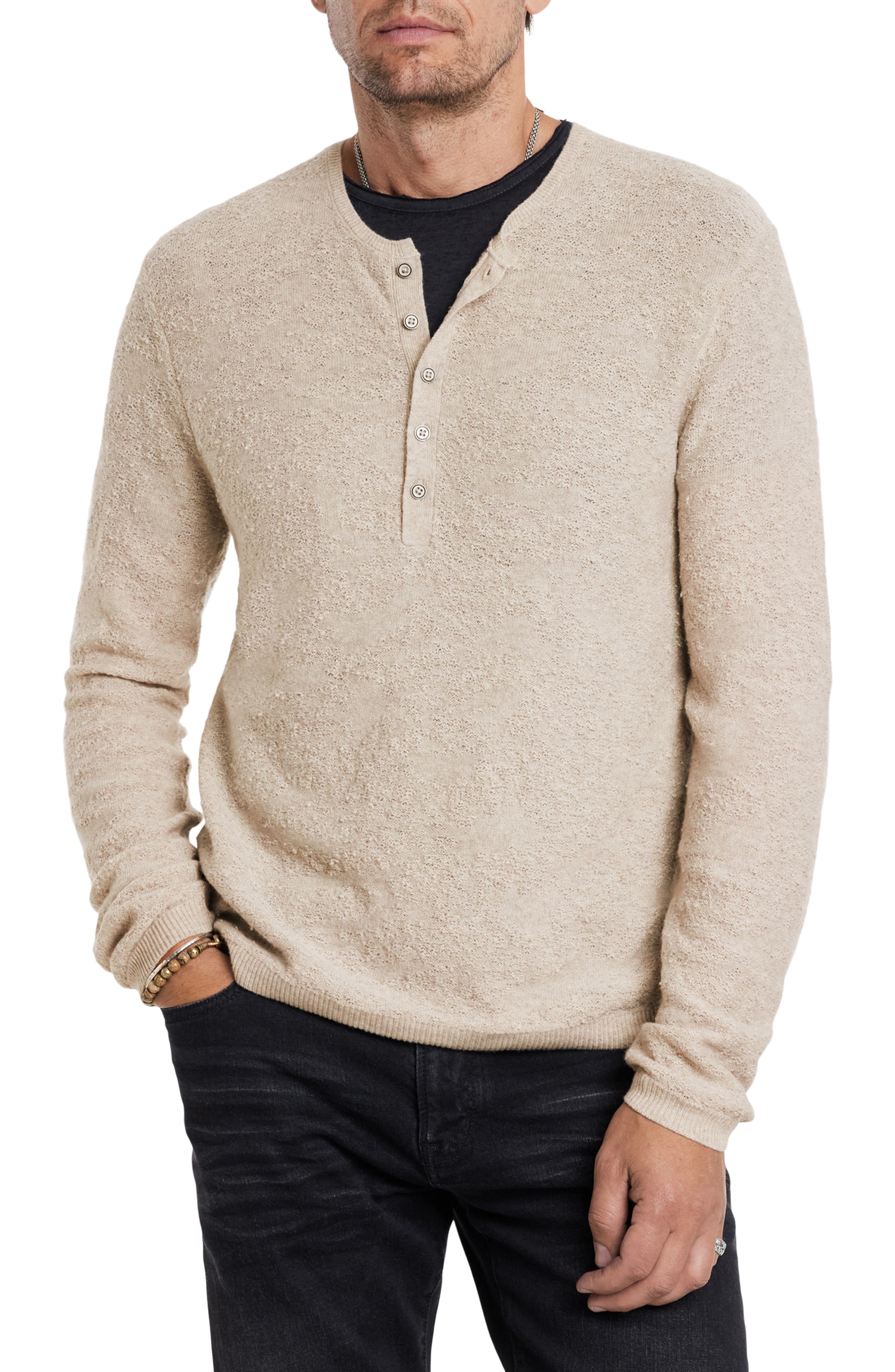 Alhandra Wool & Cashmere Henley Sweater