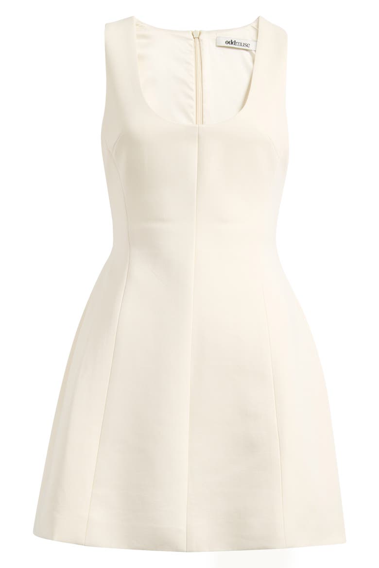Scoop Neck Minidress, Alternate, color, ECRU