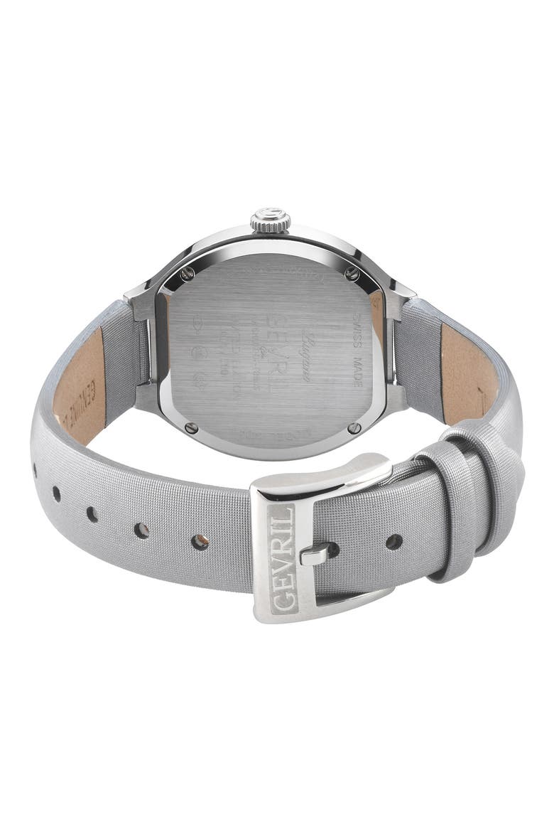 Lugano Swiss Diamond Bracelet Watch, 30mm x 36.2mm, Alternate, color, GREY