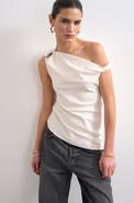 Topshop Twist Asymmetric One Shoulder Top