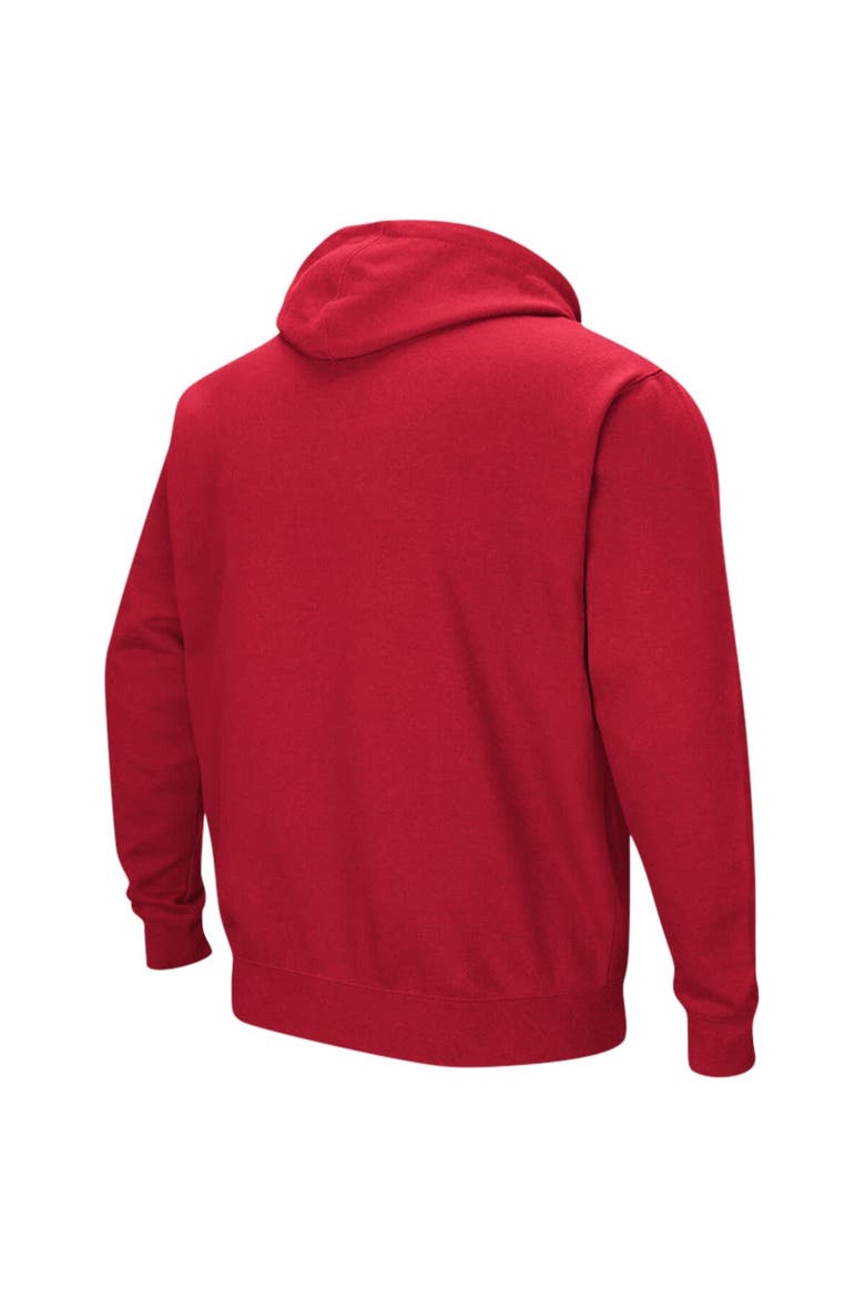 Men's Colosseum Red Ole Miss Rebels Arch & Logo 3.0 Pullover Hoodie, Alternate, color, Red