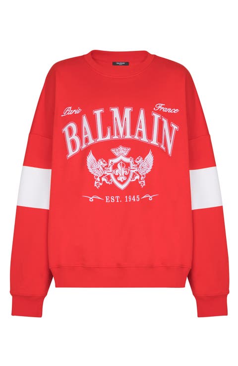 Boxy Balmain College sweatshirt