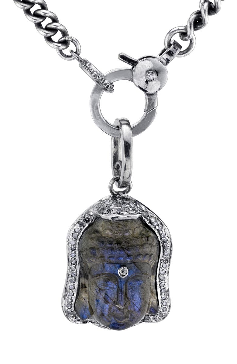 Sheryl Lowe Labradorite Buddah Pendant Necklace, Alternate, color,