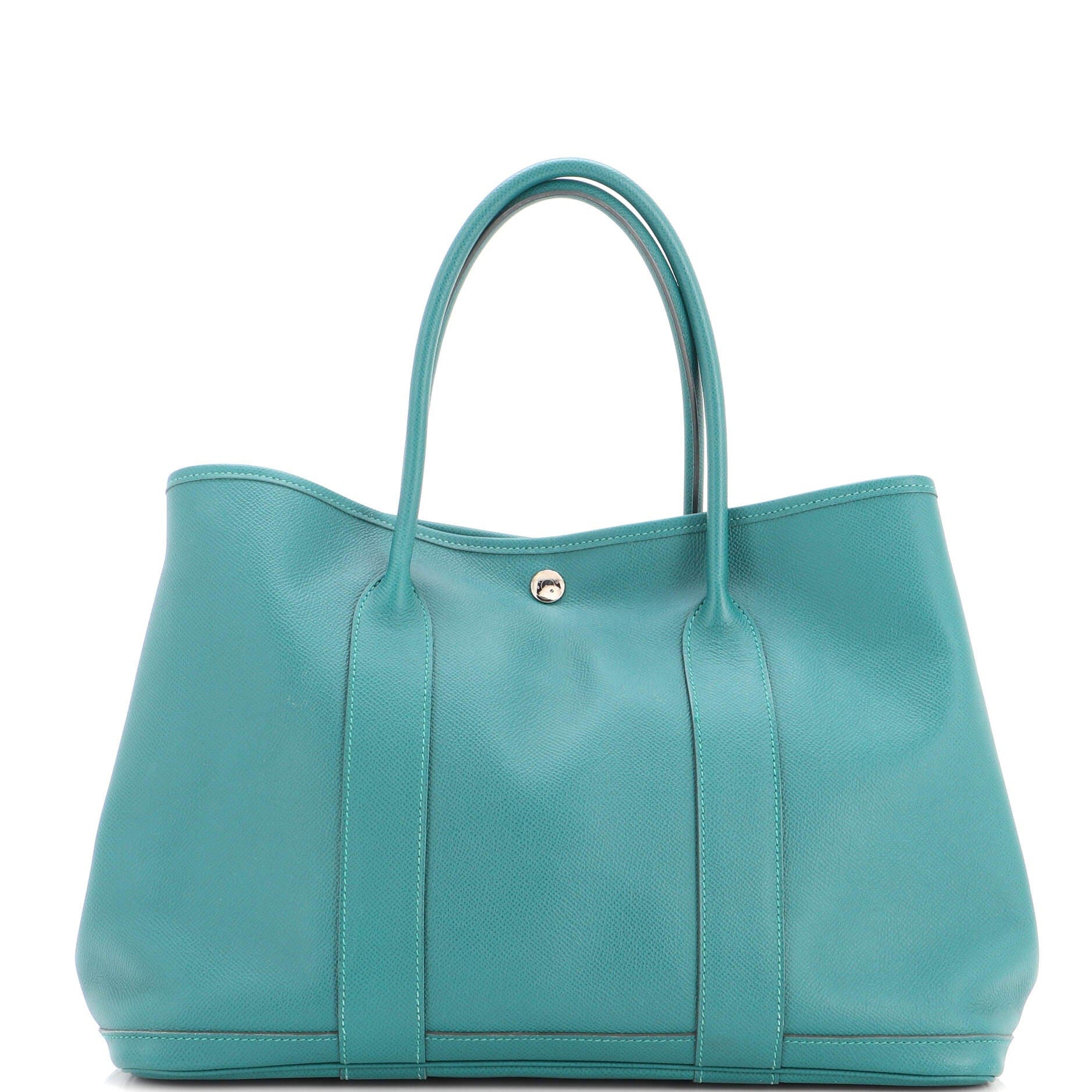 Garden Party Tote Leather 36, Main, color, Green