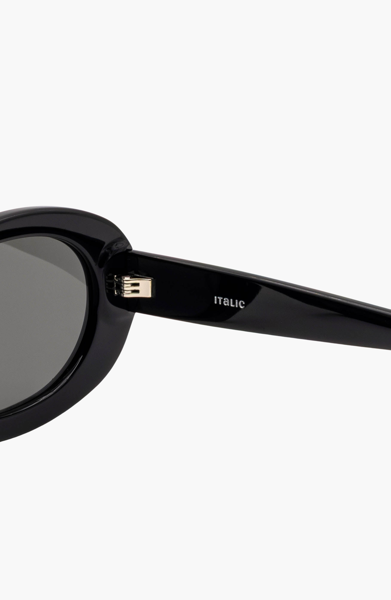 Italic Celeste Oval Italian Acetate Sunglasses, Alternate, color, Black