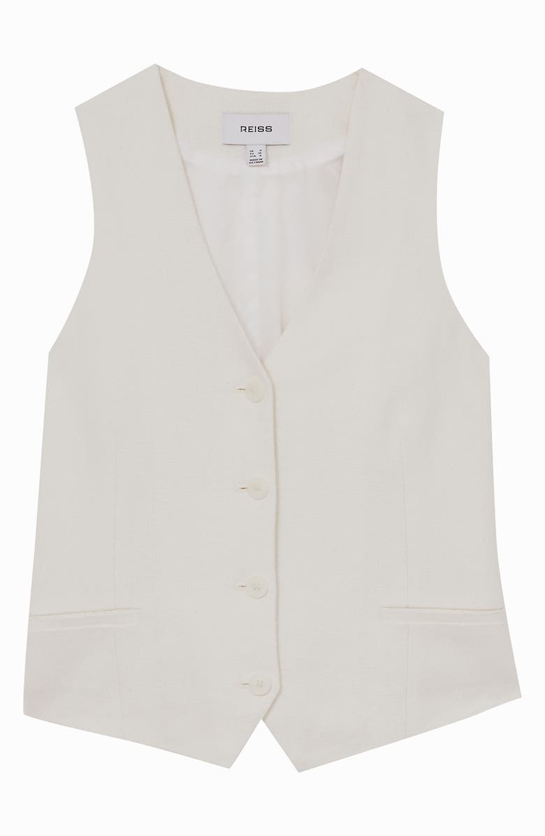 Reiss Devon Vest, Alternate, color, White